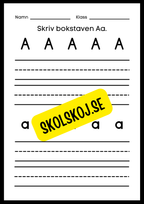 Veckans bokstav - Bokstaven Aa