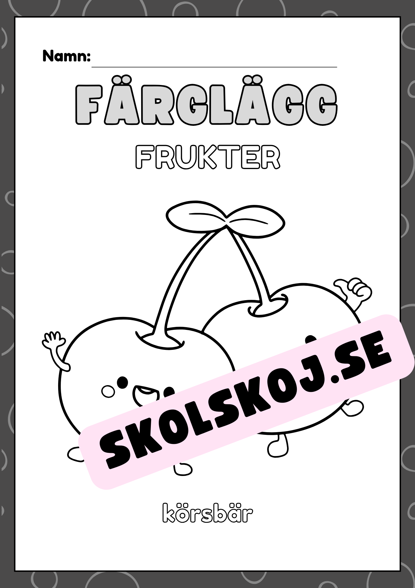 Färglägg frukter - Häfte