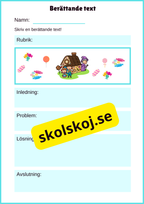 Skriv en berättande text - Häfte