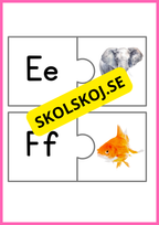 Pusselkort med bokstäver