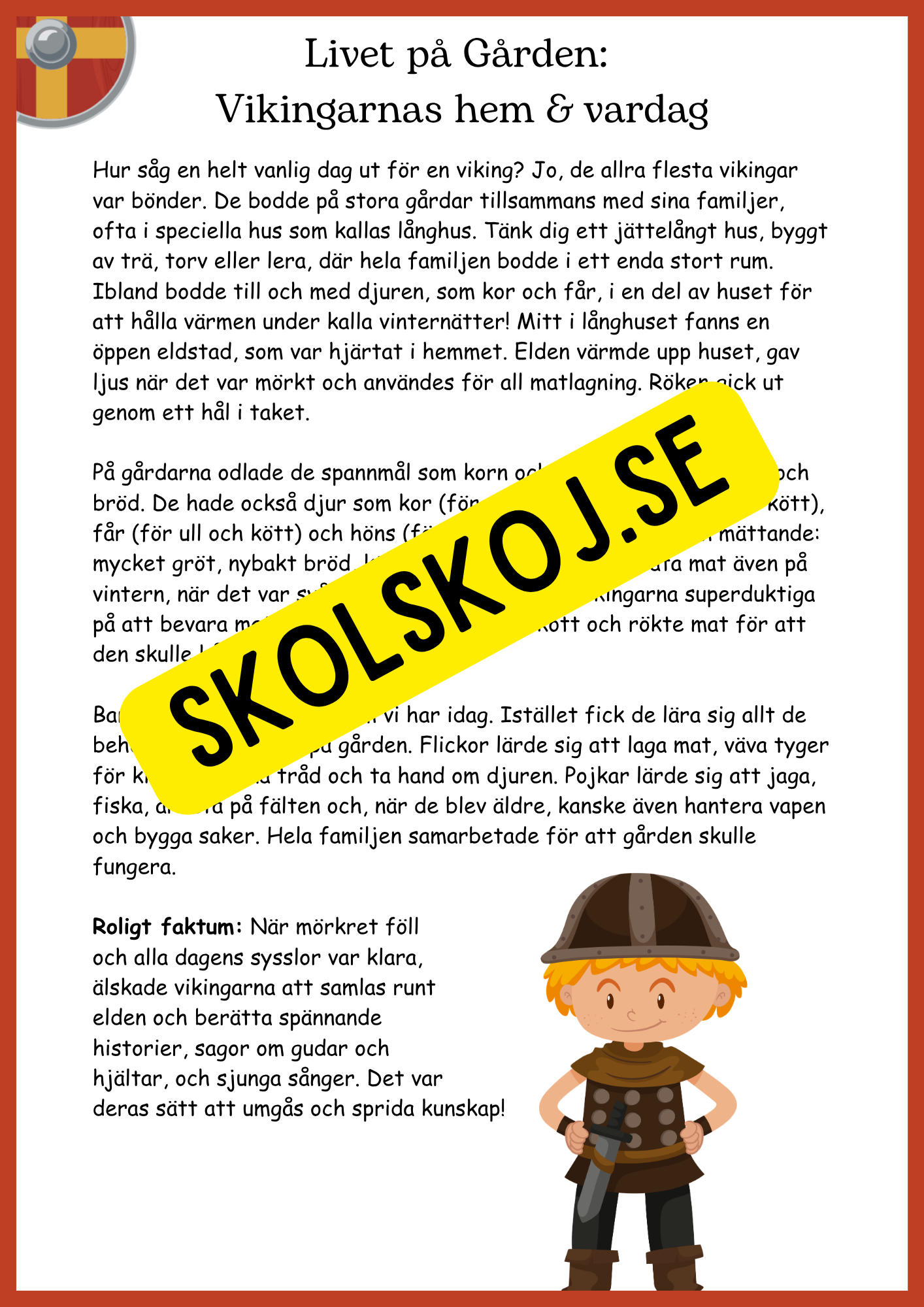 Vikingatiden - Mitt stora äventyrshäfte - Åk 4 - 6