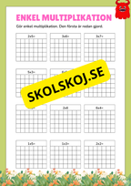 Enkel multiplikation - Häfte - Tema monster