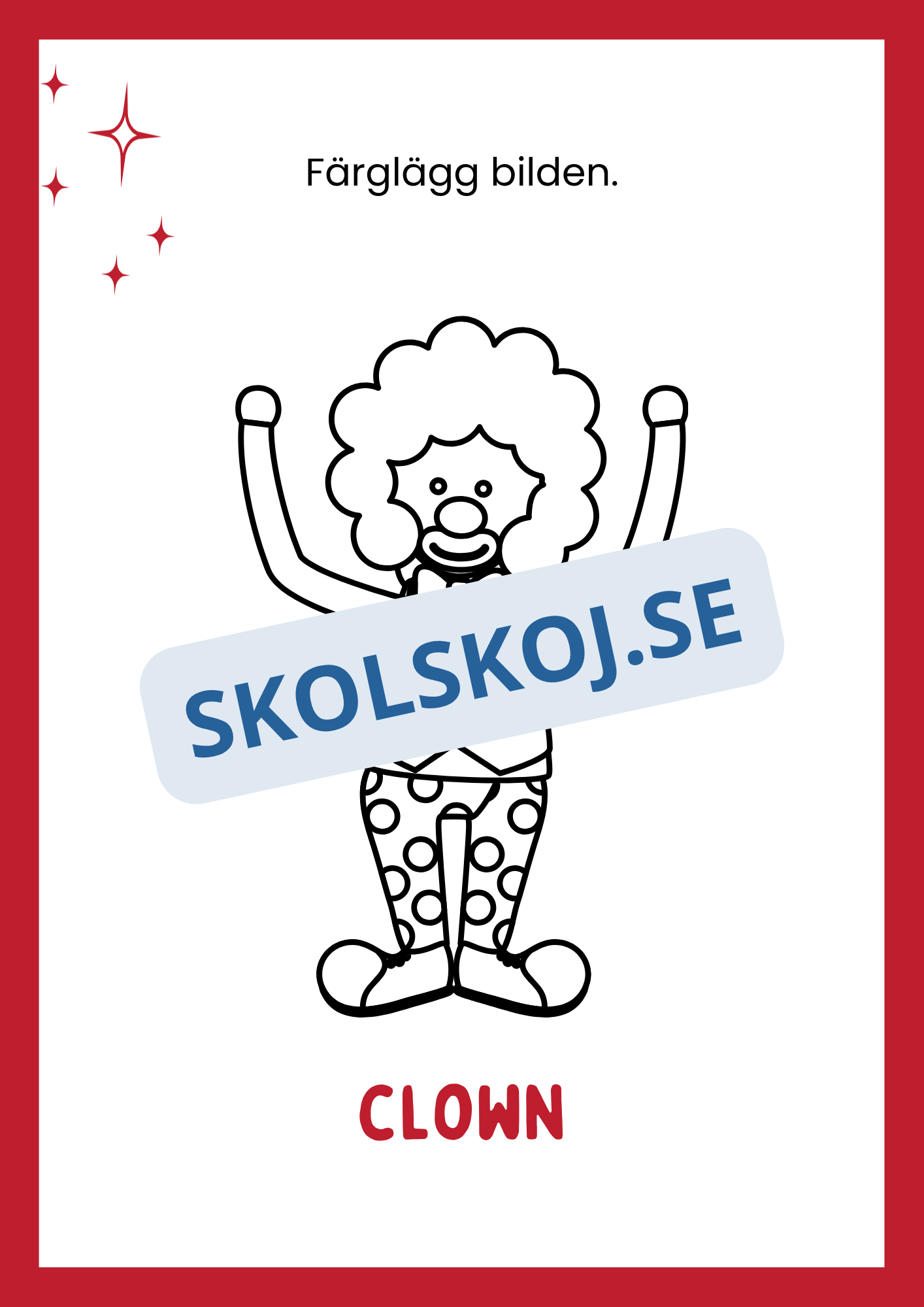 Cirkus - Målarbok