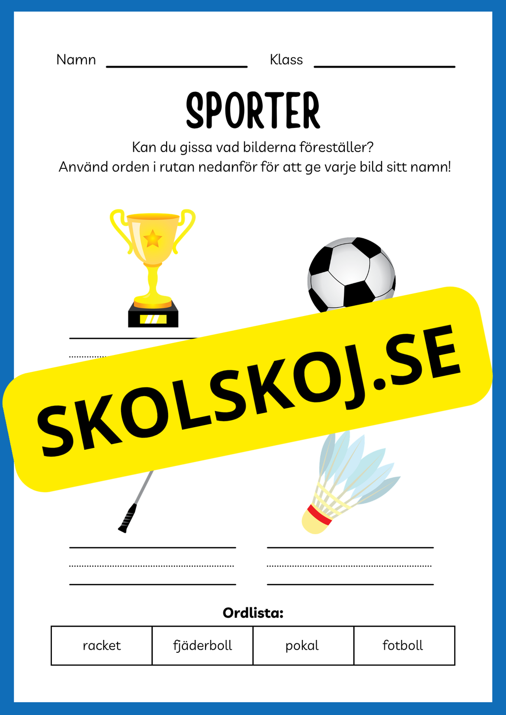 Sporter - Aktivitetsbok