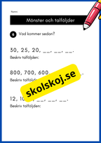 Mönster och talföljder