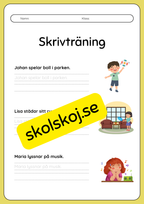 Häfte - Skrivträning