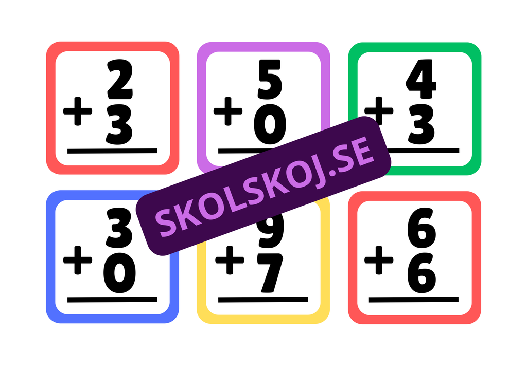 Addition - Flashkort - 1 - 20