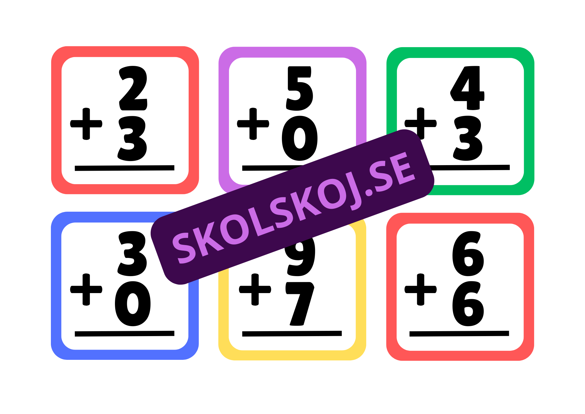 Addition - Flashkort - 1 - 20