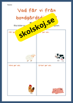 Bondgårdsdjur - Blandade uppgifter