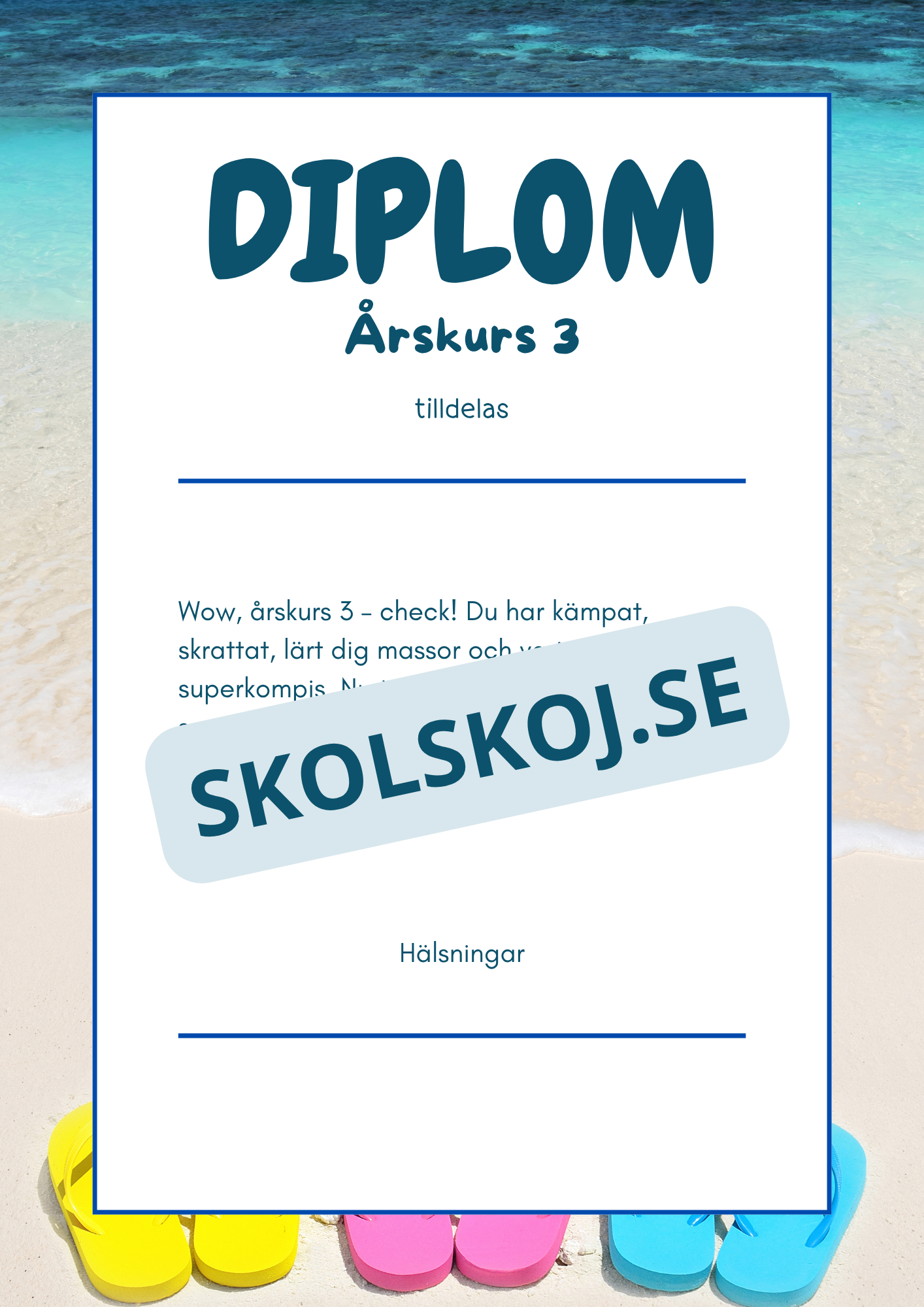 Diplom årskurs 1 - årskurs 6
