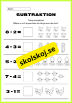 Träna subtraktion - Träna minus