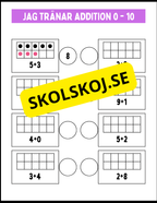 Jag tränar addition och subtraktion 0 - 10