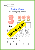 Spåra siffran - Häfte - 1 - 10