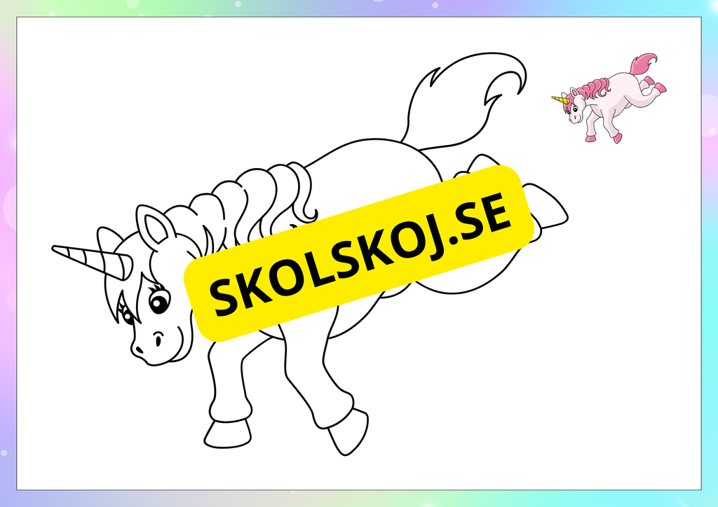 Magiska enhörningar - Målarbok