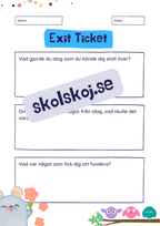 Exit ticket - 8 sidor