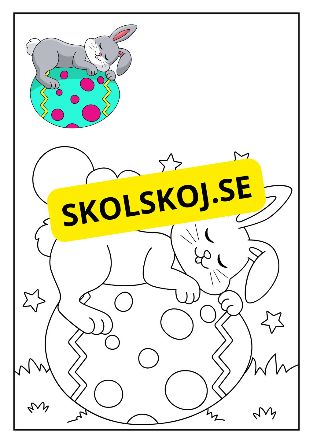 Hej påsk - Målarbok