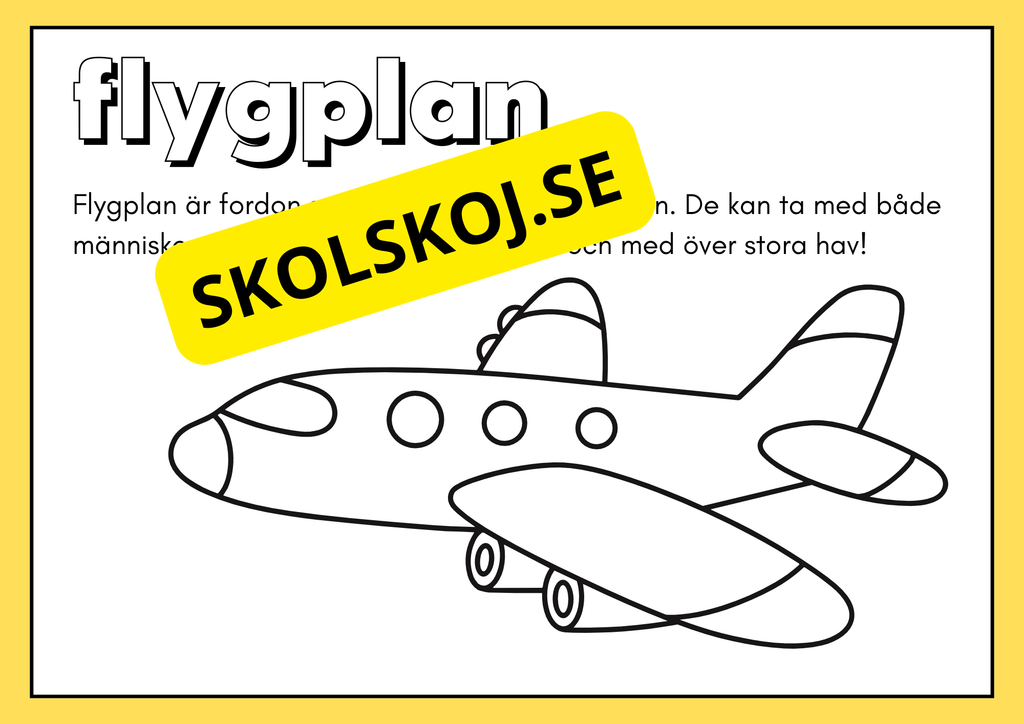 Fordon - Målarbok och fakta