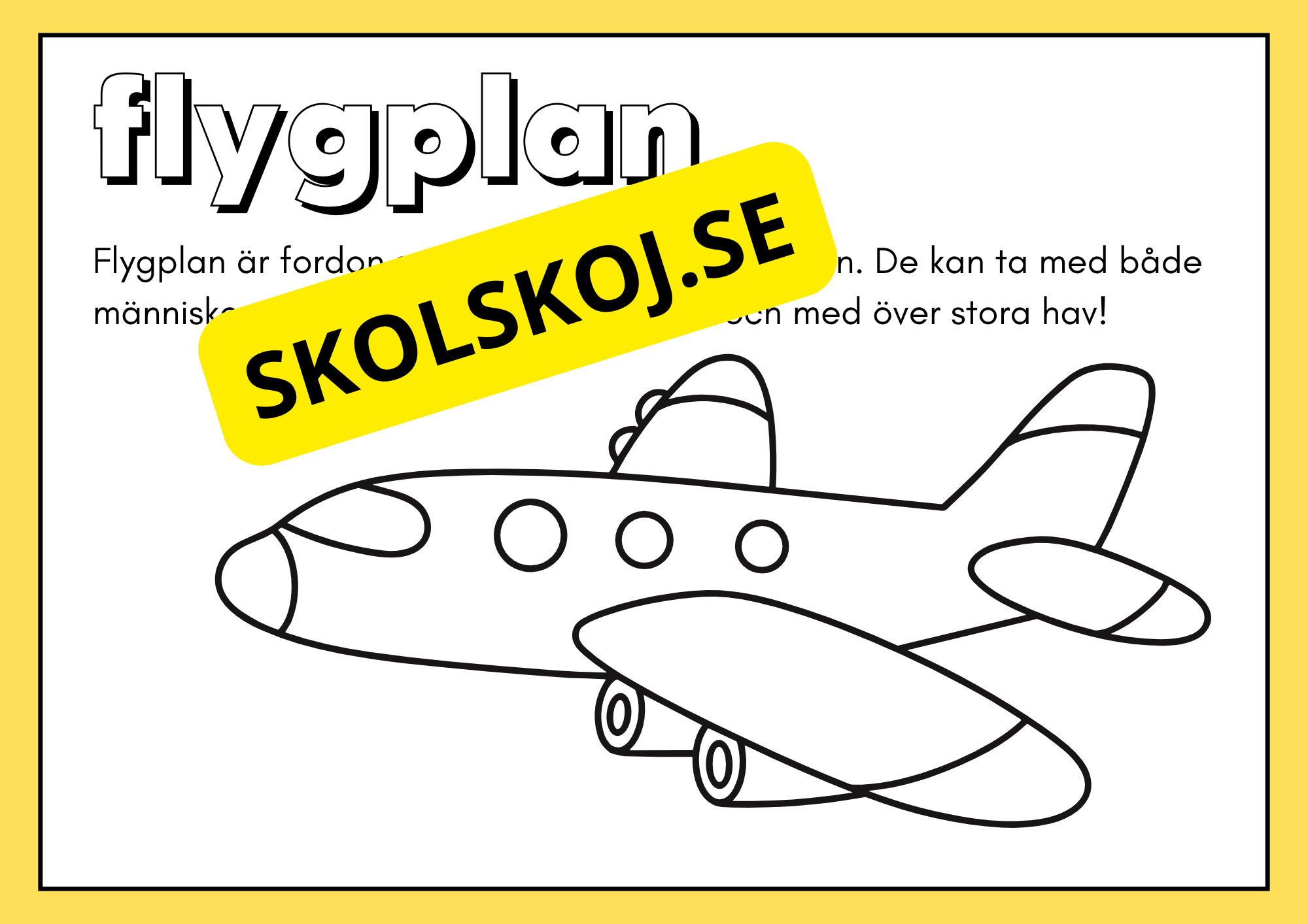 Fordon - Målarbok och fakta