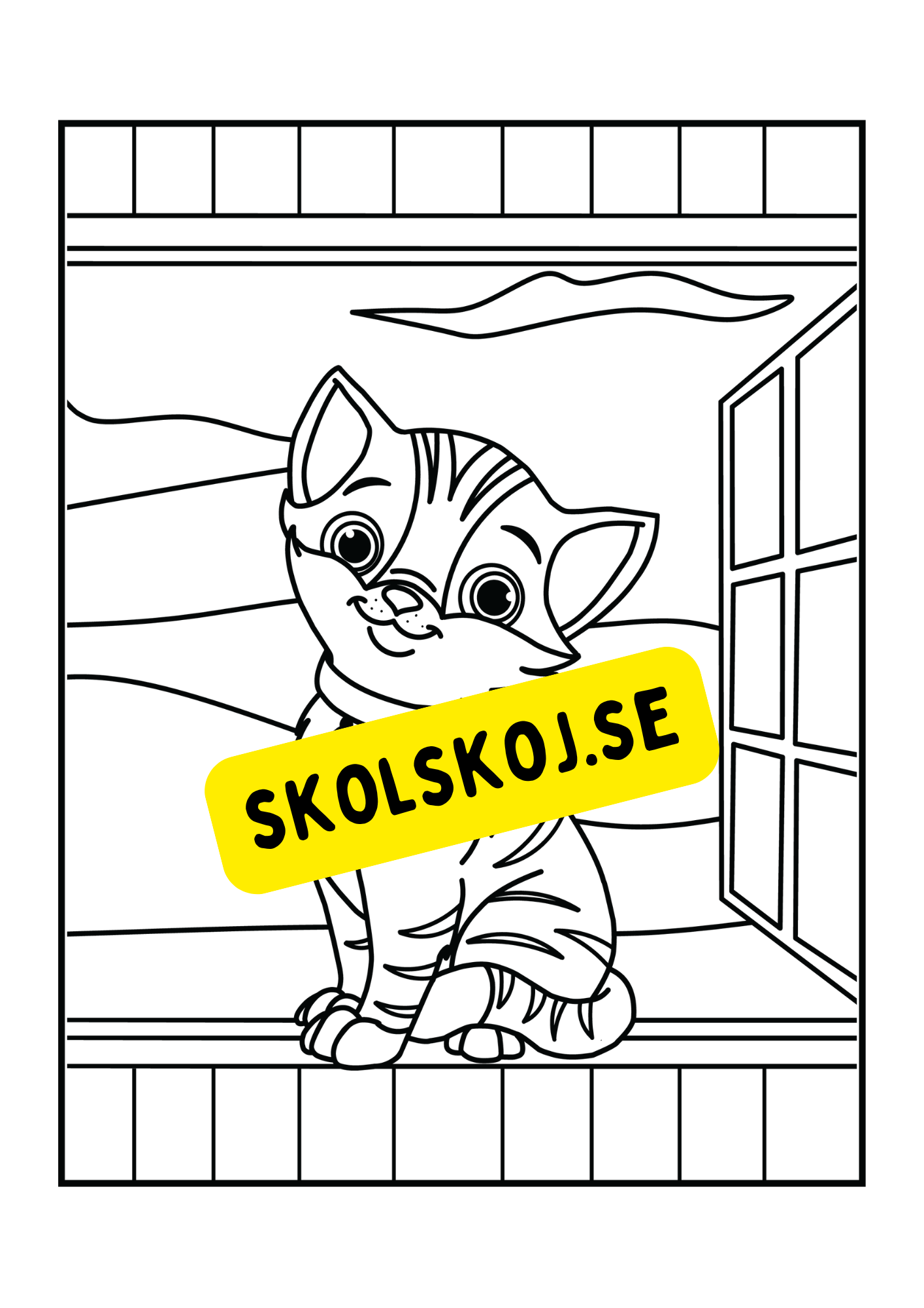 Söta katter - Målarbok.