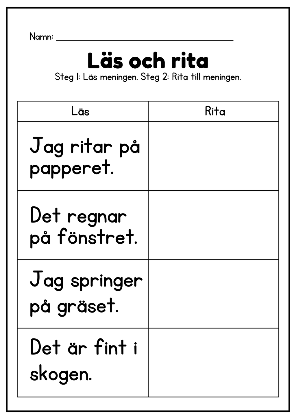 Läs och rita - Häfte