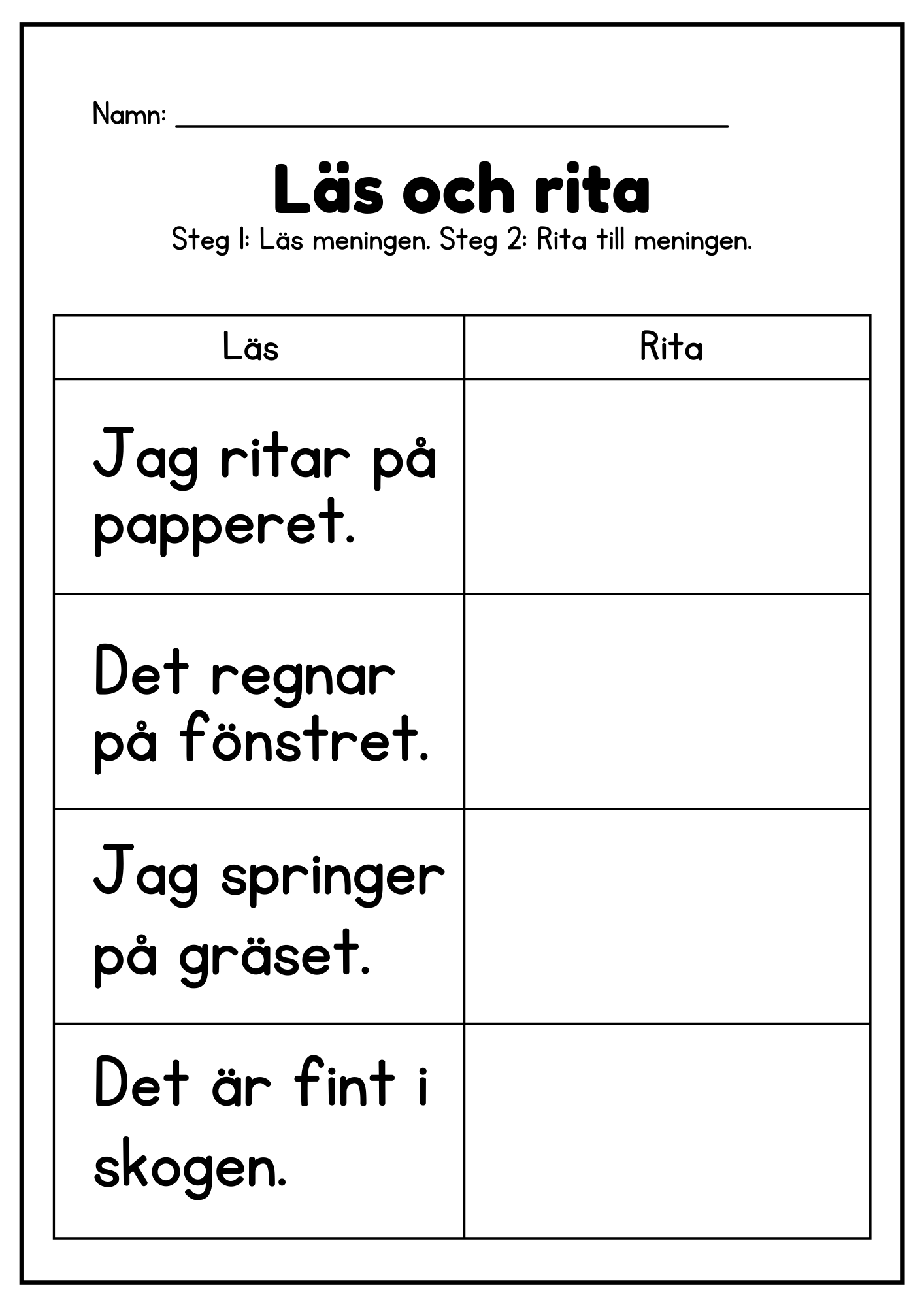 Läs och rita - Häfte