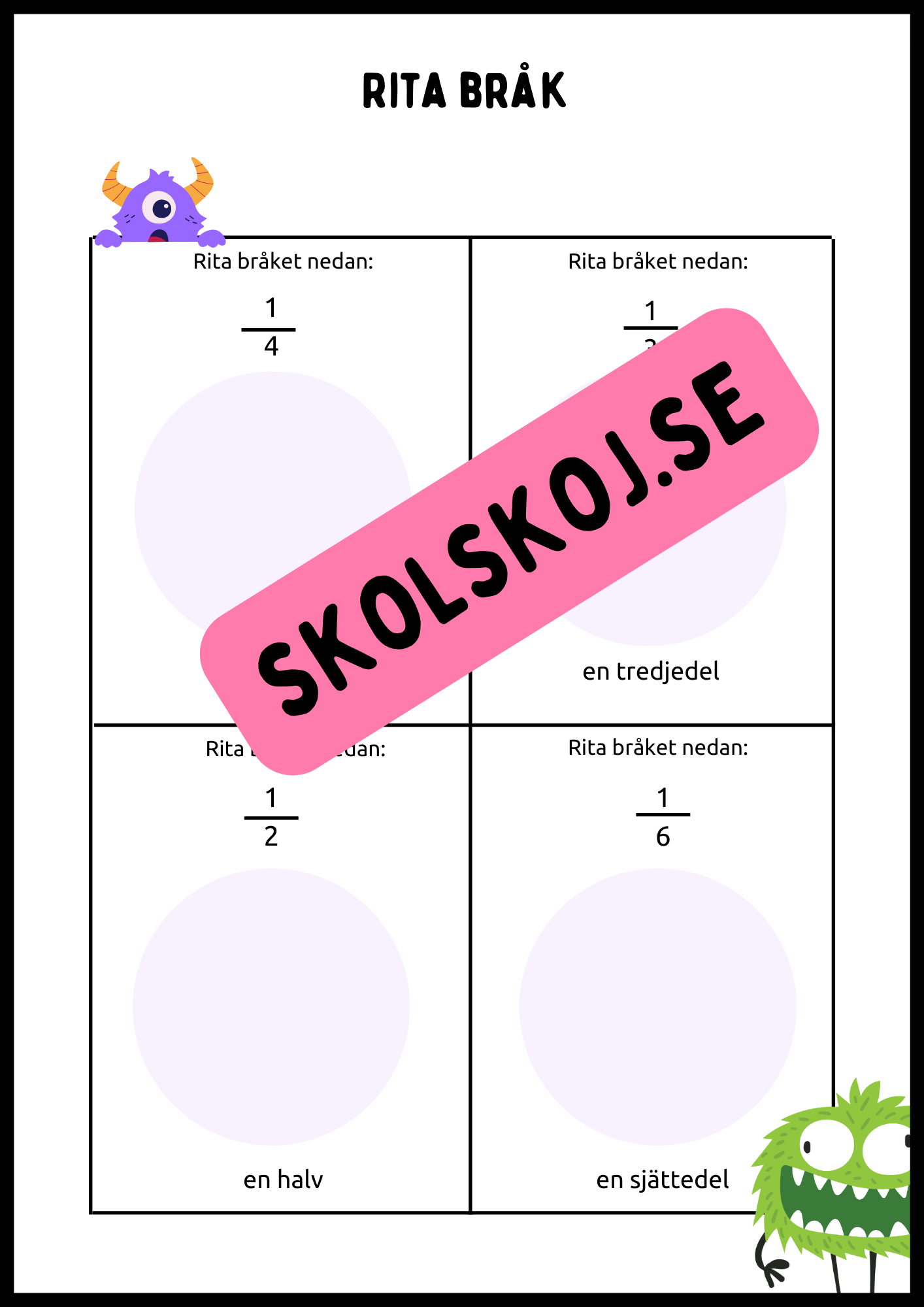 Bråk- och decimaltal - Årskurs 4 - 5