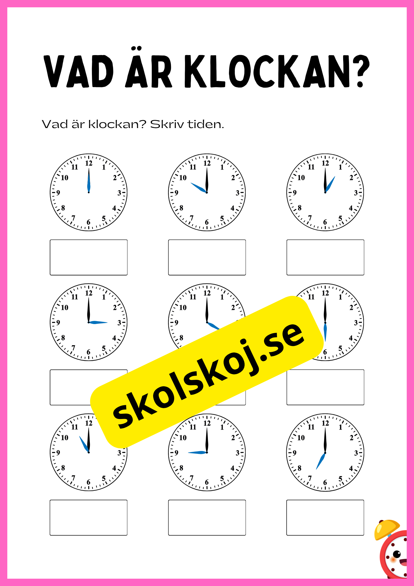 Vad är klockan? Kan du klockan?