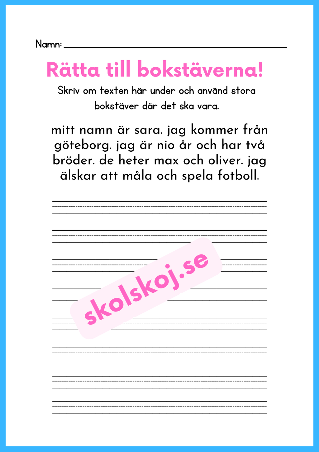 Rätta till bokstäverna