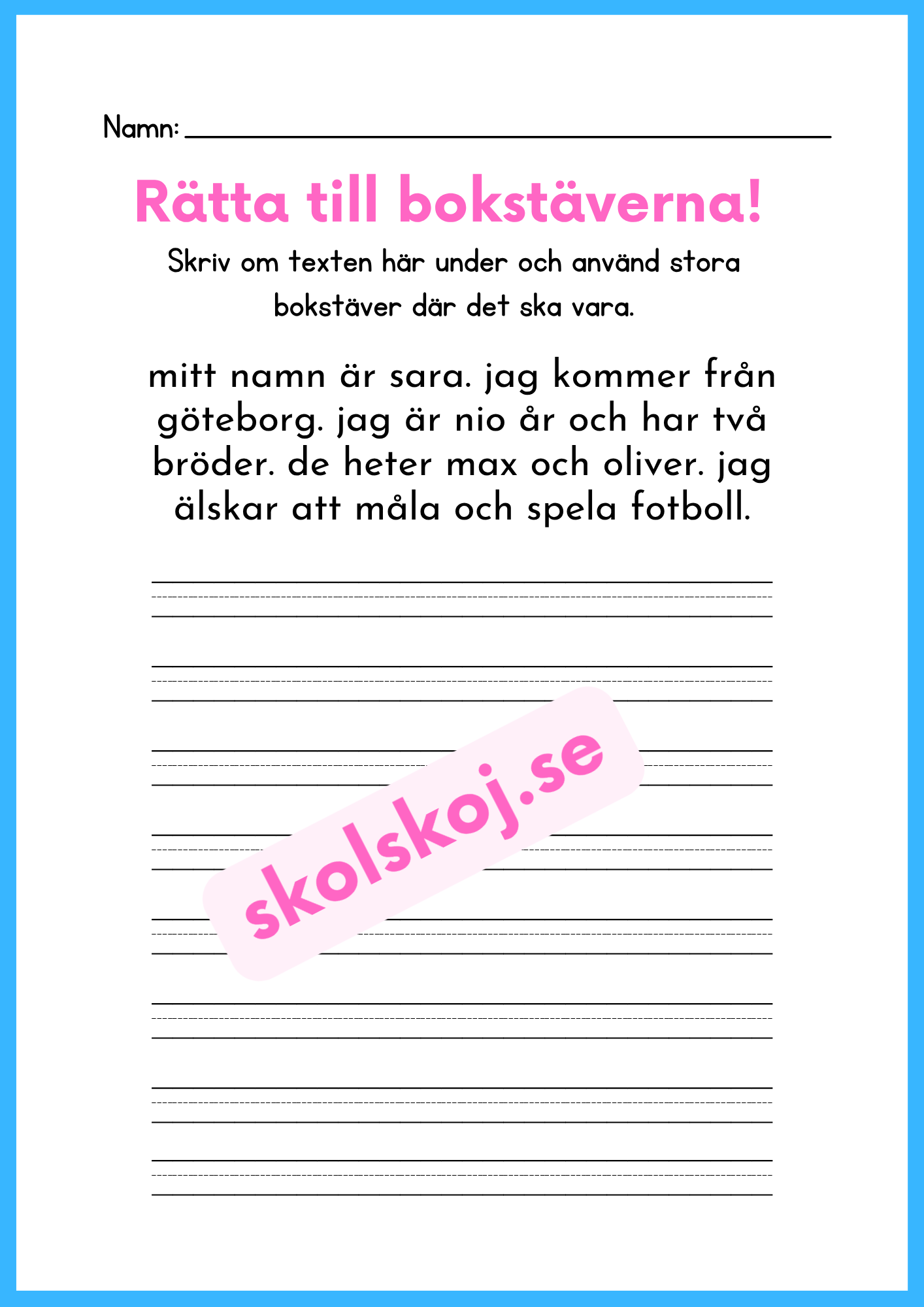 Rätta till bokstäverna