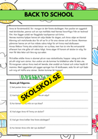 Läsuppgift med olika texter och teman - Årskurs 3 - 4