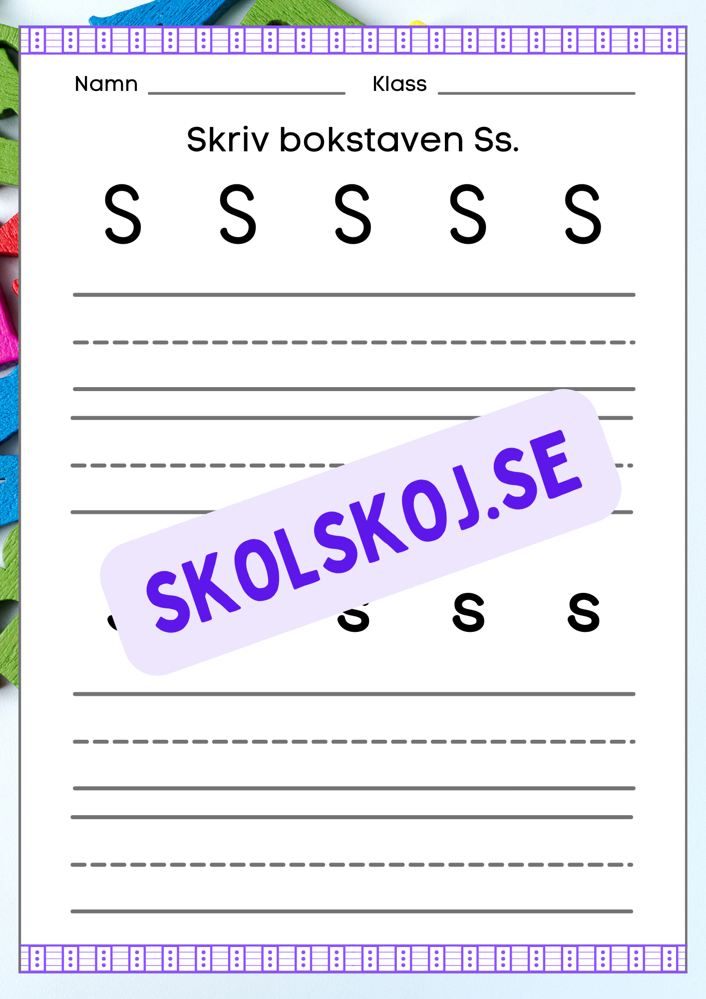 Veckans bokstav - Bokstaven Ss