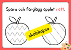 Spåra och färglägg frukter