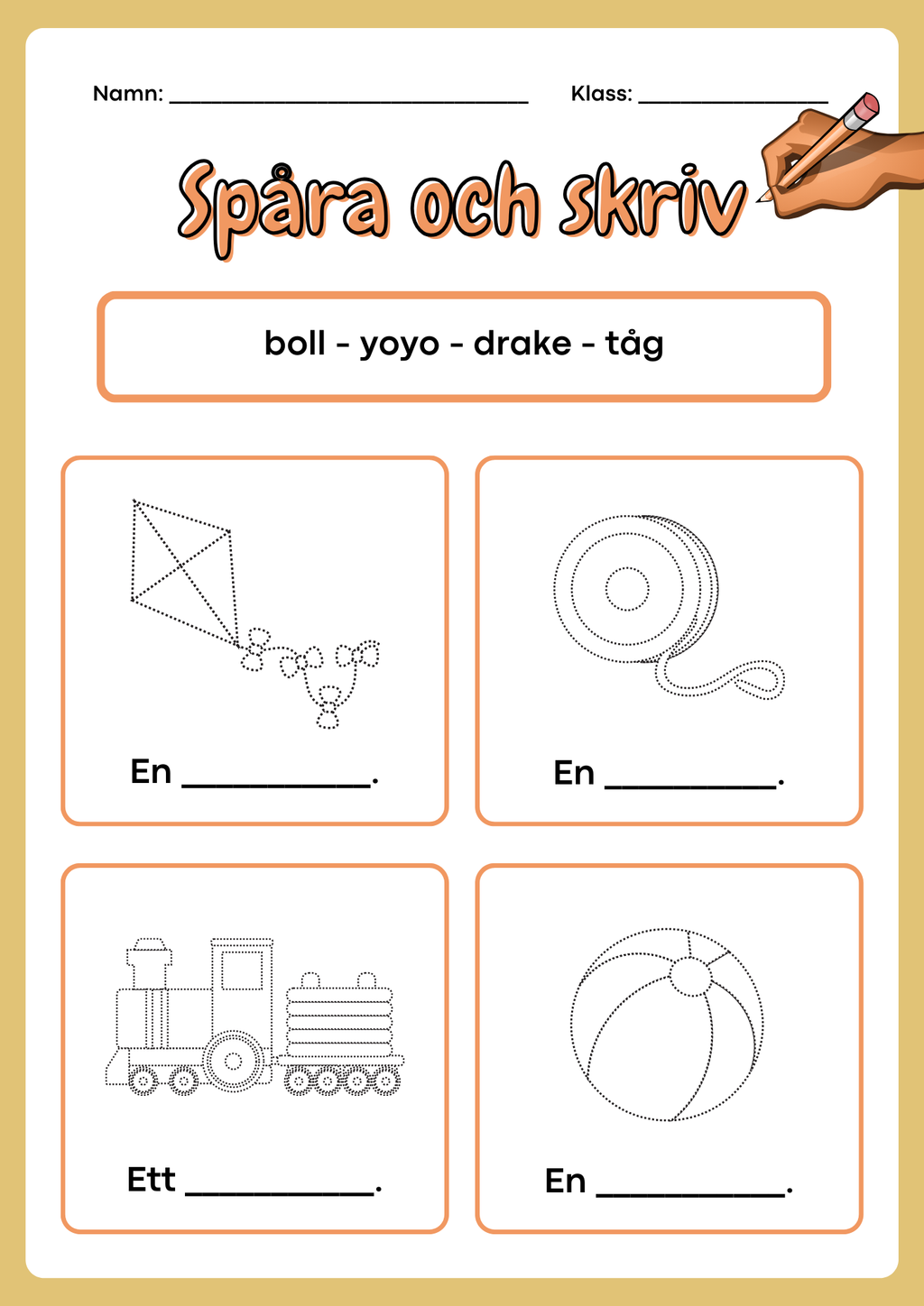 Spåra och skriv - Häfte