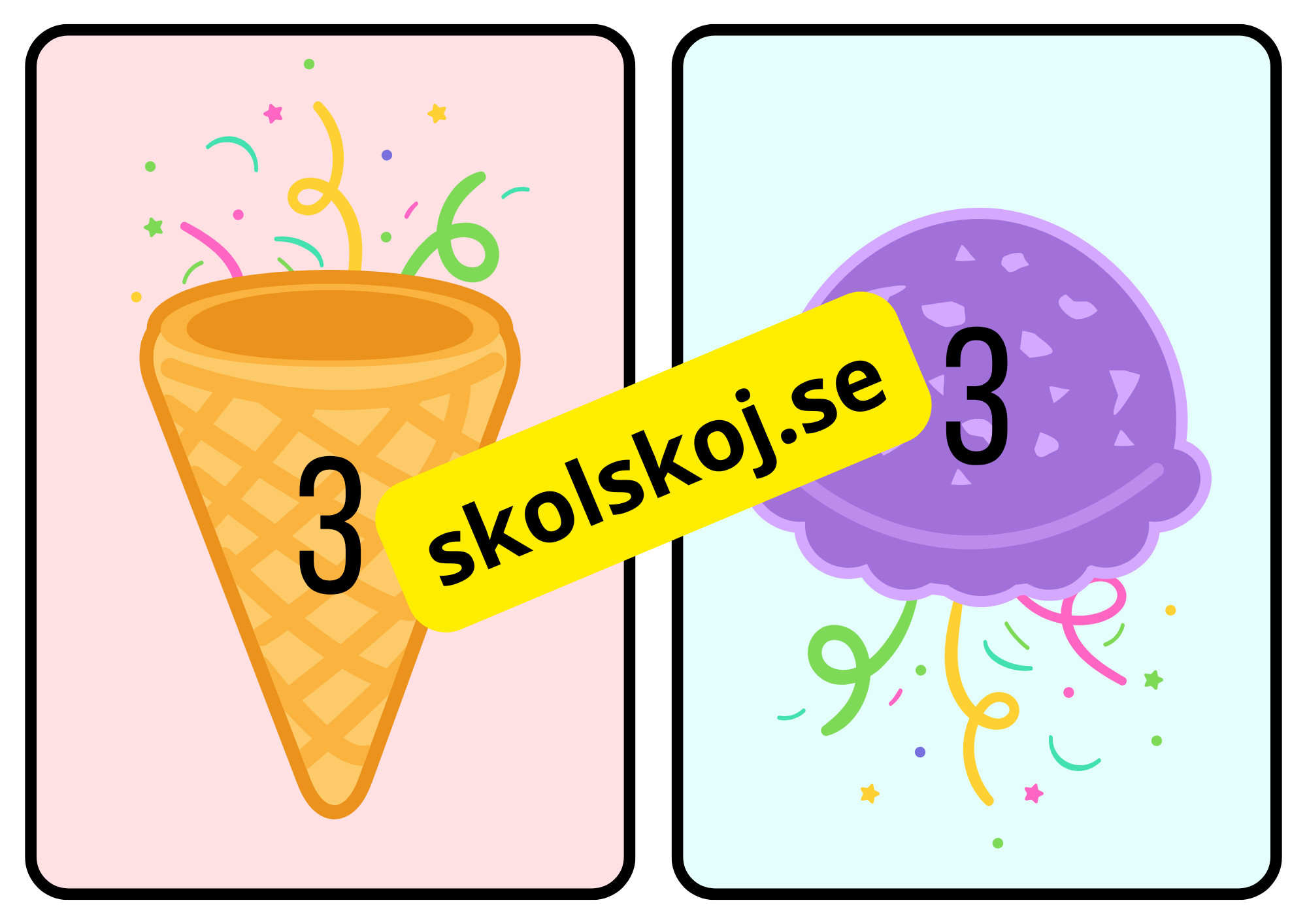 Jag lär mig siffror - Glasstema