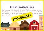 Olika sorters hus - Samhällskunskap åk 1 - 3