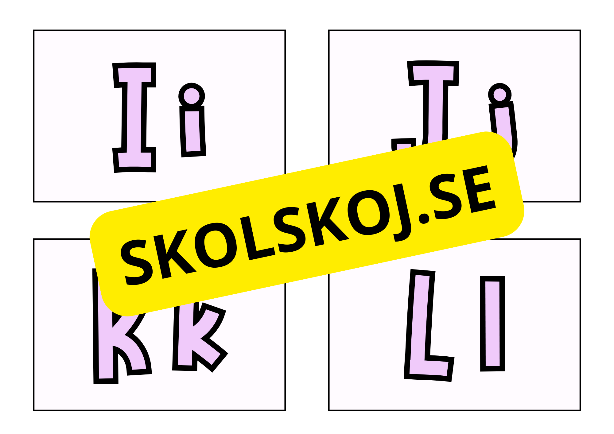 Bokstavskort - Hela alfabetet