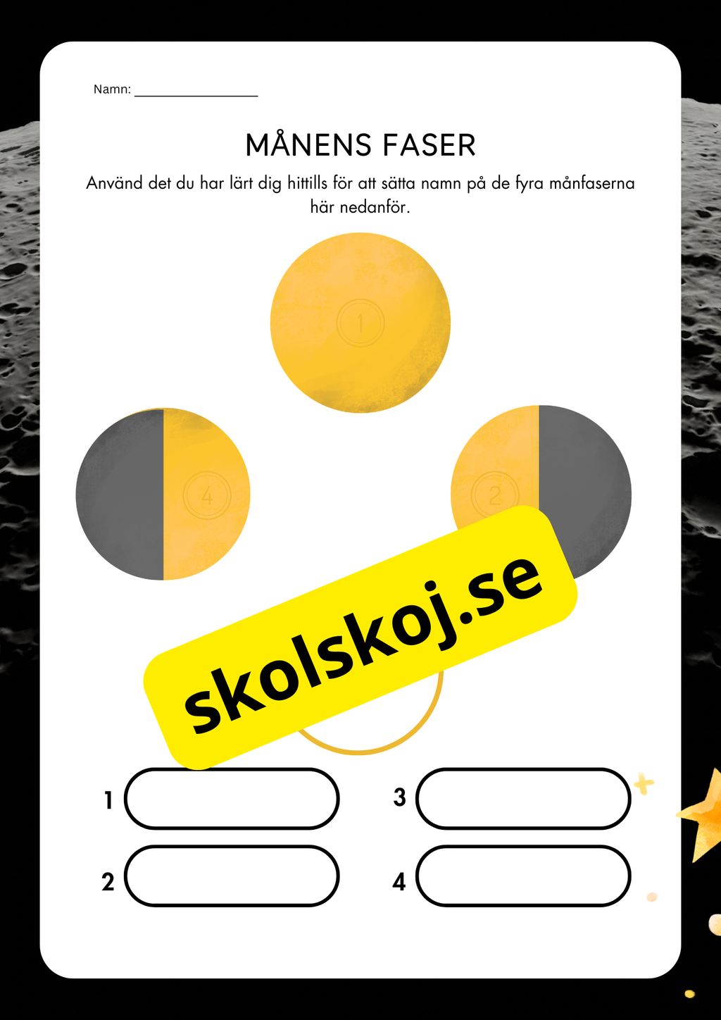 Månens faser - Årskurs 4 - 6