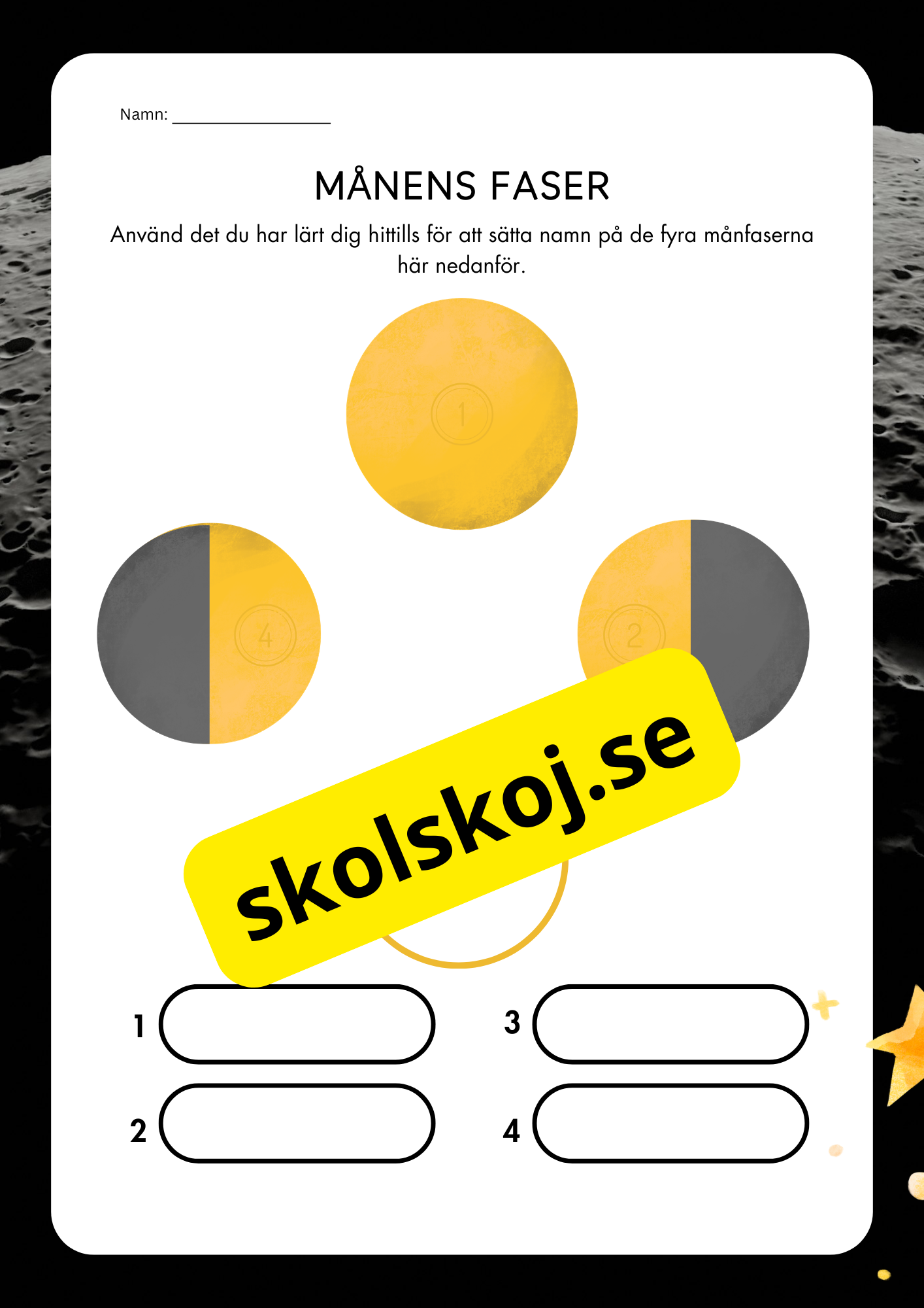 Månens faser - Årskurs 4 - 6