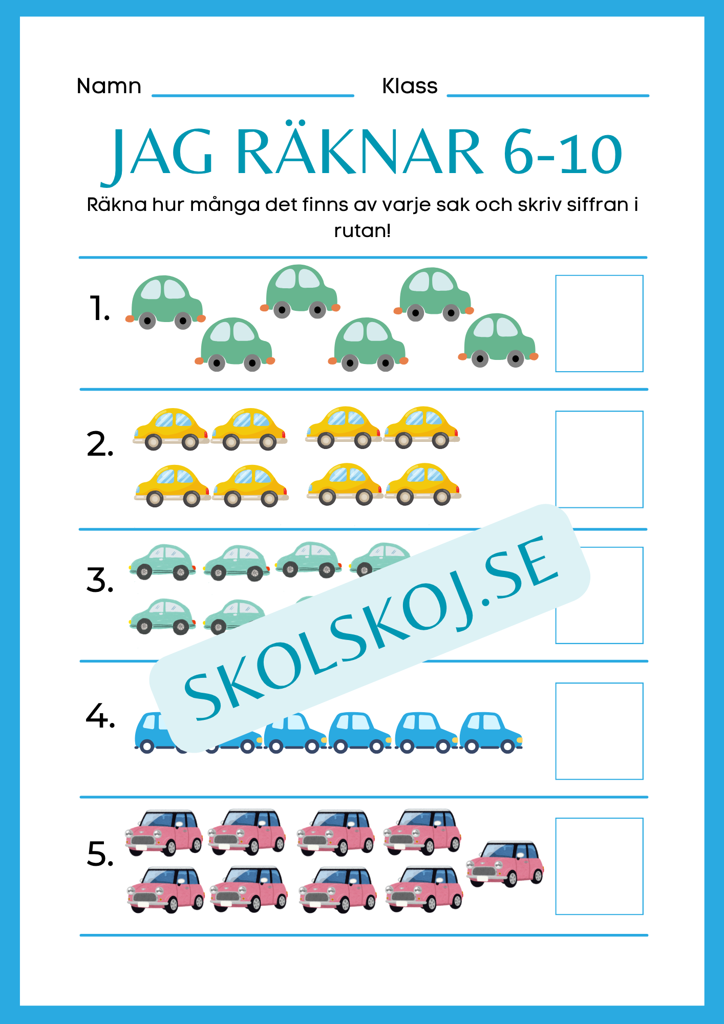 Jag räknar 6 - 10 - Häfte - Del 2