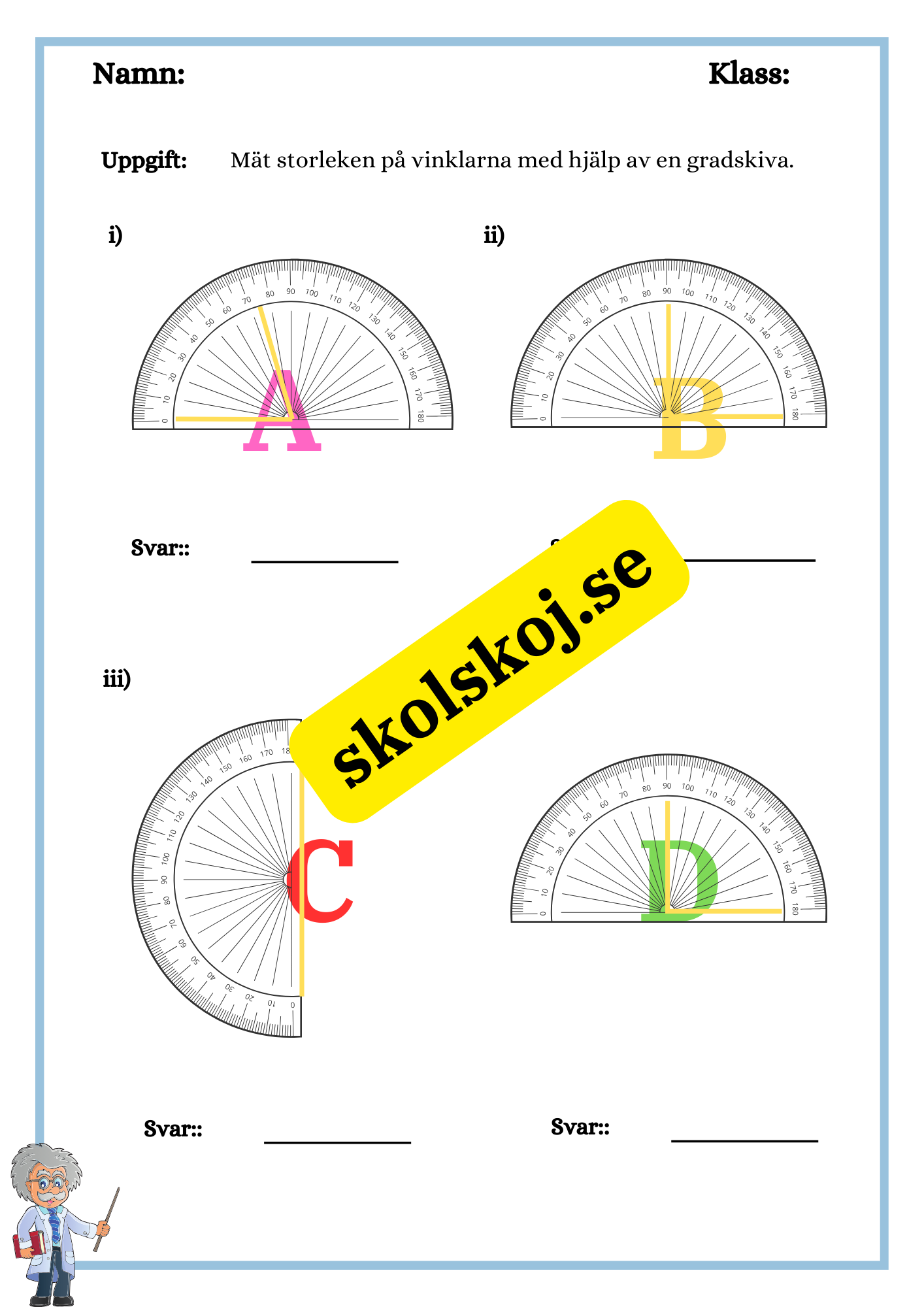 Att mäta vinklar - Årskurs 4 - 6