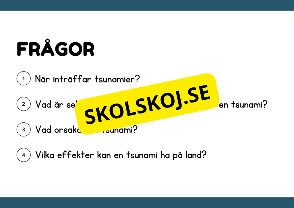 Naturliga katastrofer - Läsförståelse
