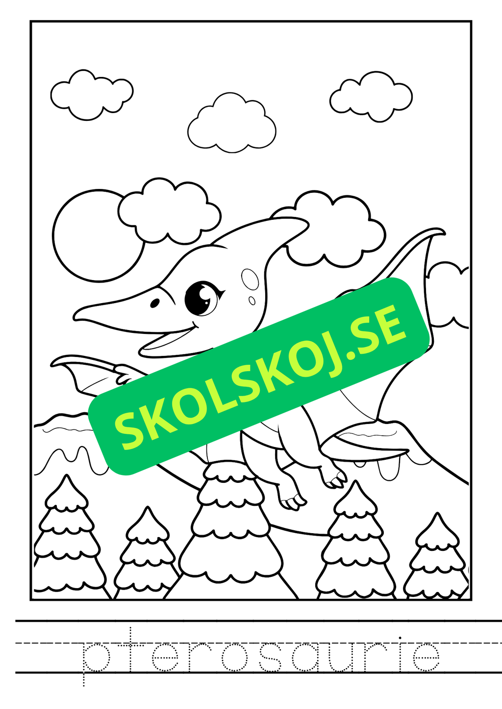 Dinos målarfest - Spåra och färglägg