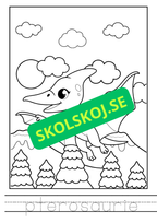 Dinos målarfest - Spåra och färglägg