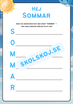 Hej sommar - Aktivitetsbok