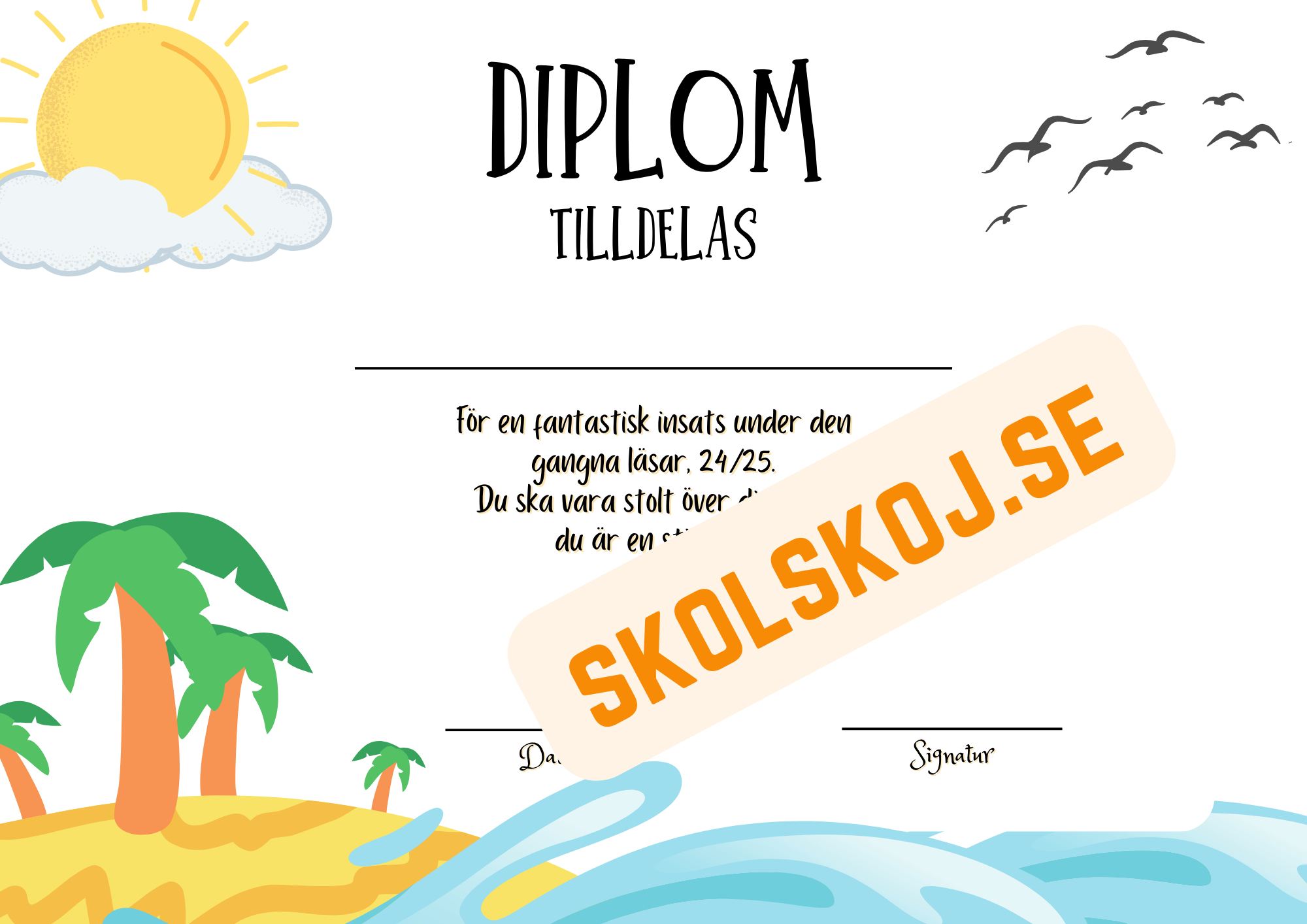 Diplom - Tema Sommar (4 st)