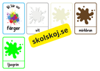 Vi lär oss färger - Flashkort - A5 format