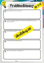 Problemlösning - Matematik - Årskurs 5-6