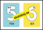 Färgglada sifferträningskort