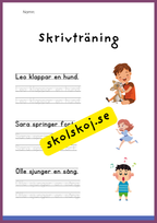 Skrivträning - Häfte