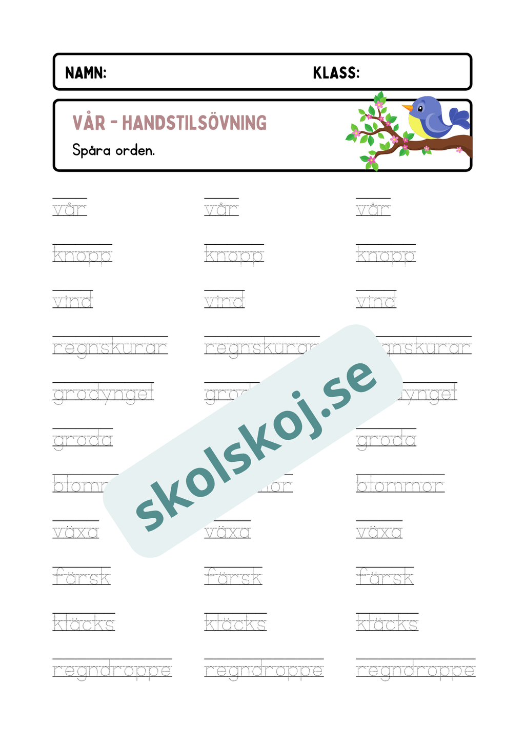 Handstilsövningar - Häfte
